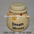 Factory direct sale ceramic coin bank,ceramic coin box
